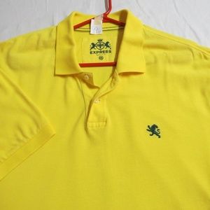 2XL Yellow Express Lion Logo Mens Cotton #996 Polo